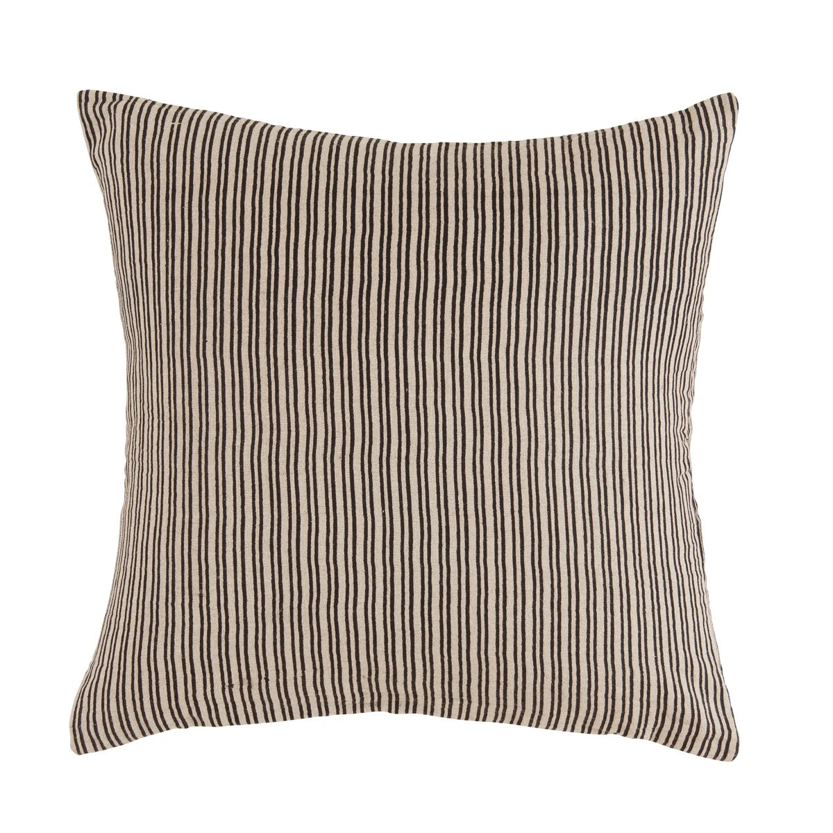 Wren Black Pillow - 24" x 24"