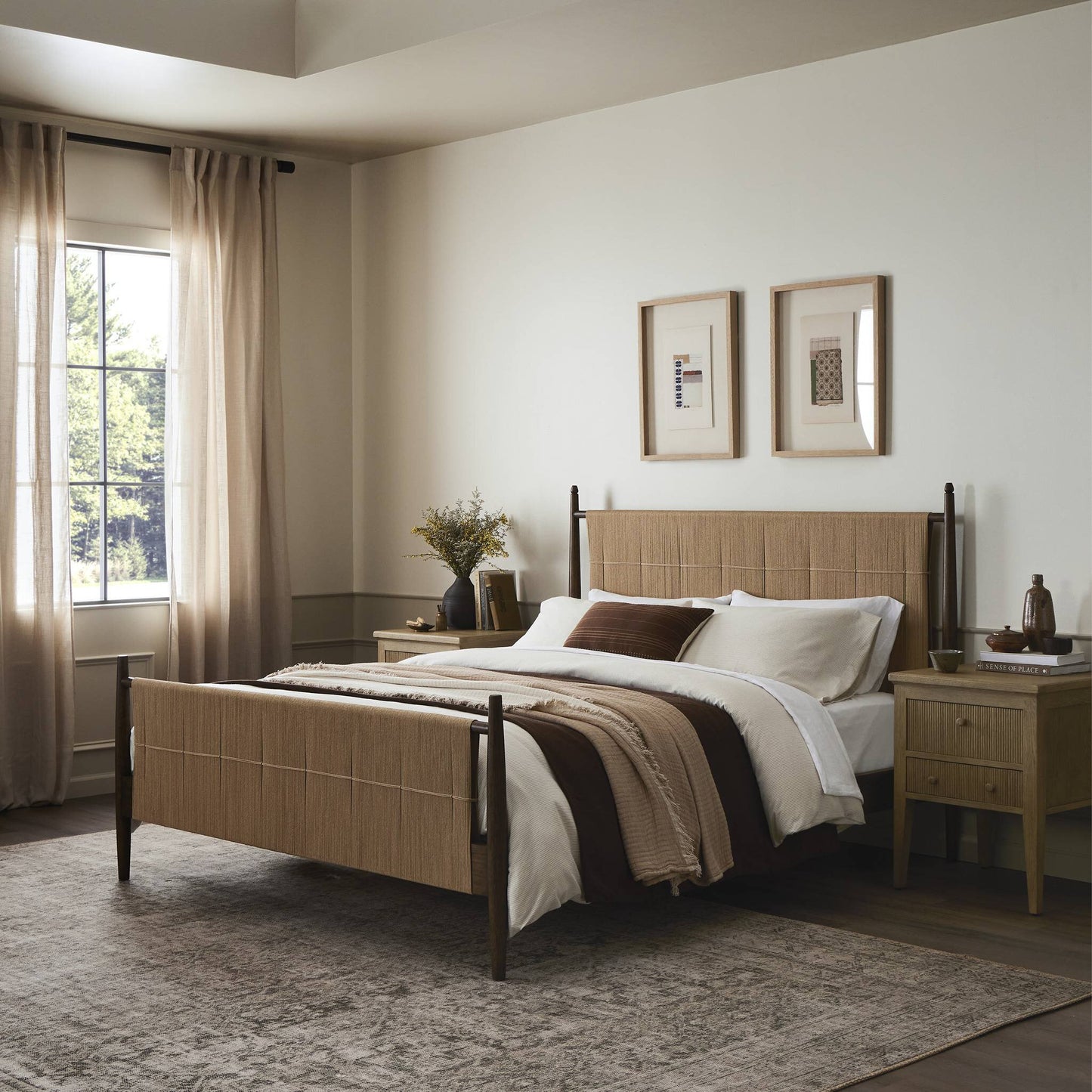 Richard Queen Bed - Natural Rush