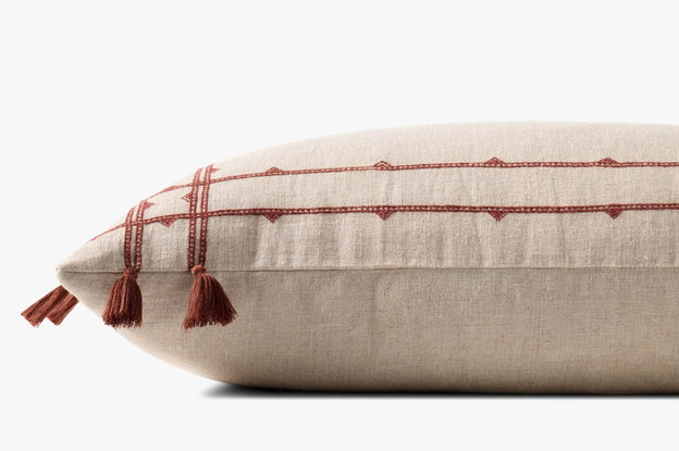 PLL0201 Natural/Rust Lumbar Pillow