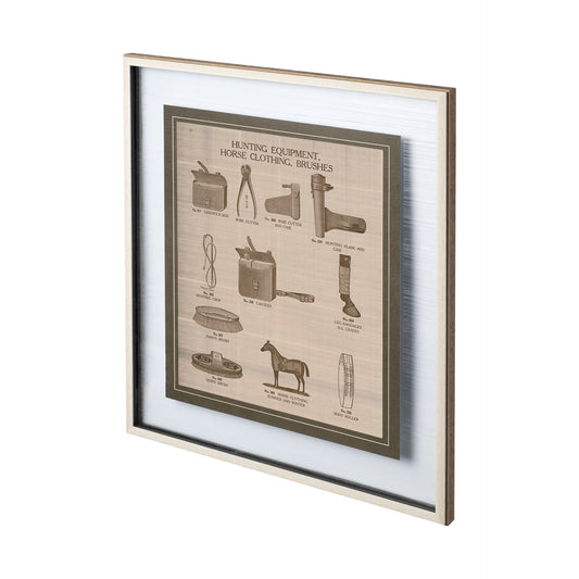 Equine Riding Gear IV v2 by Mercana Studio Hand Embellished Framed Art Print Matted under Glass