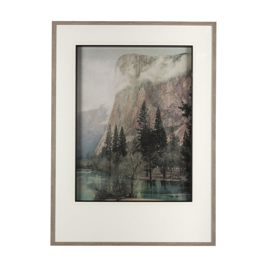 El Capitan by Mercana Studio Hand Embellished Textured Framed Art Photograph Matted under Glass