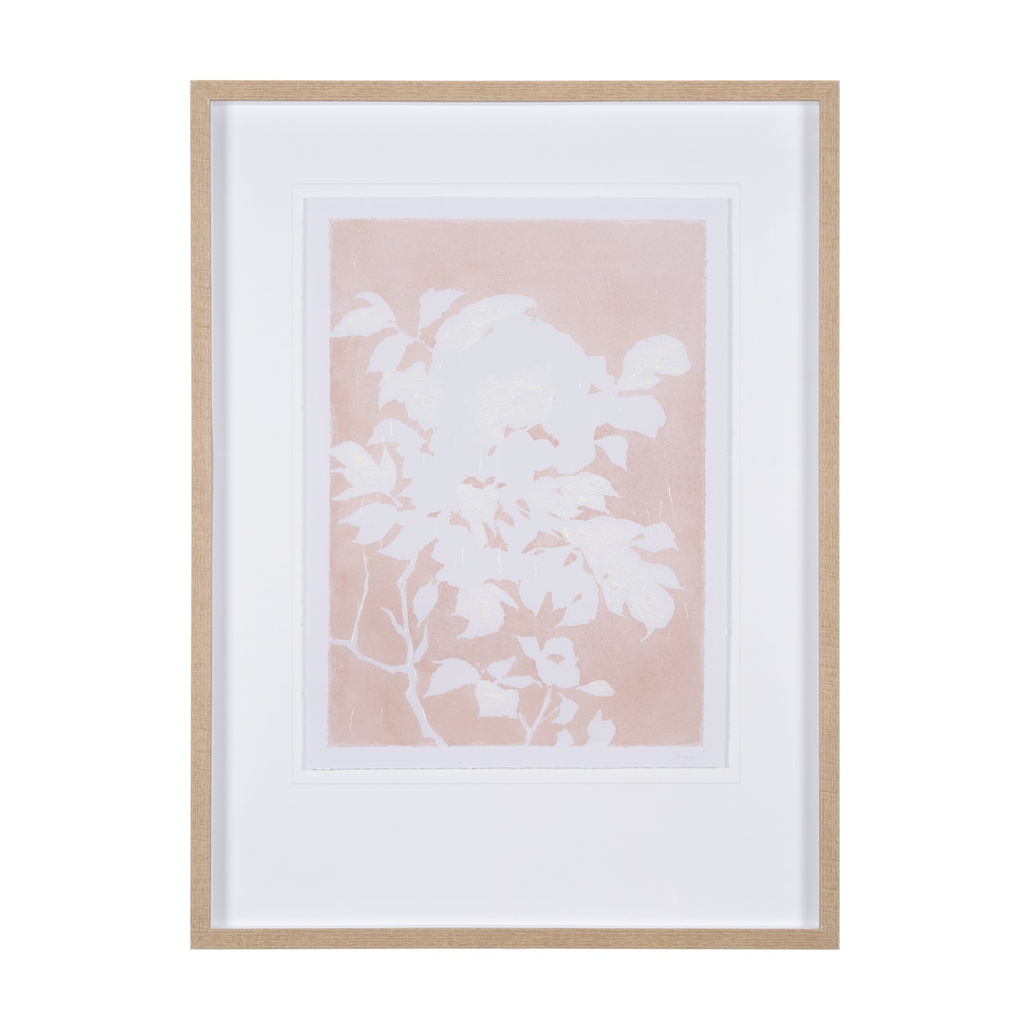 Flower Silhouette-Peony by Mercana Studio Hand Embellished Framed Art Print Matted under Glass