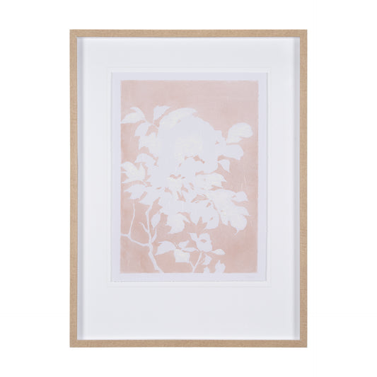 Flower Silhouette-Peony by Mercana Studio Hand Embellished Framed Art Print Matted under Glass
