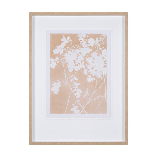 Flower Silhouette-Jasmine by Mercana Studio Hand Embellished Framed Art Print Matted under Glass