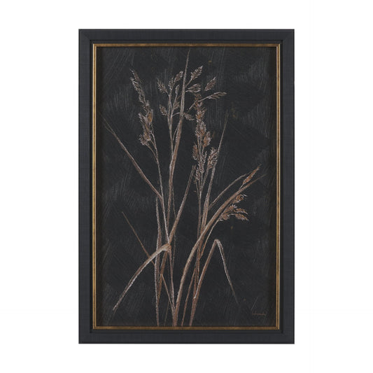 Golden Grasses I by Mercana Studio Hand Embellished Textured Framed Artwork Matted