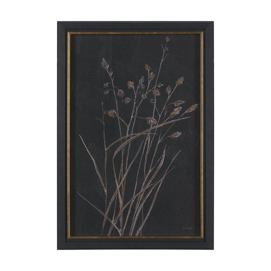 Golden Grasses III by Mercana Studio Hand Embellished Textured Framed Artwork Matted