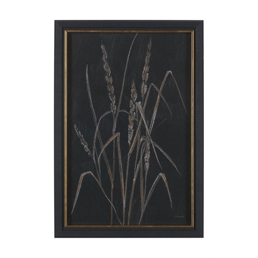 Golden Grasses IV by Mercana Studio Hand Embellished Textured Framed Artwork Matted