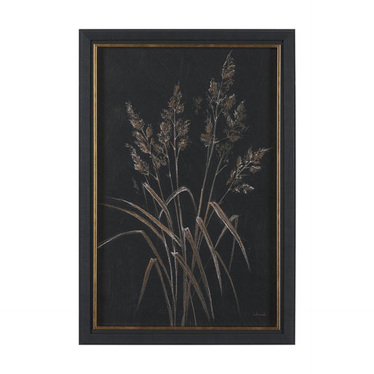 Golden Grasses V by Mercana Studio Hand Embellished Textured Framed Artwork Matted