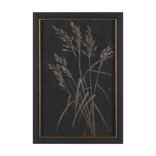 Golden Grasses VI by Mercana Studio Hand Embellished Textured Framed Artwork Matted