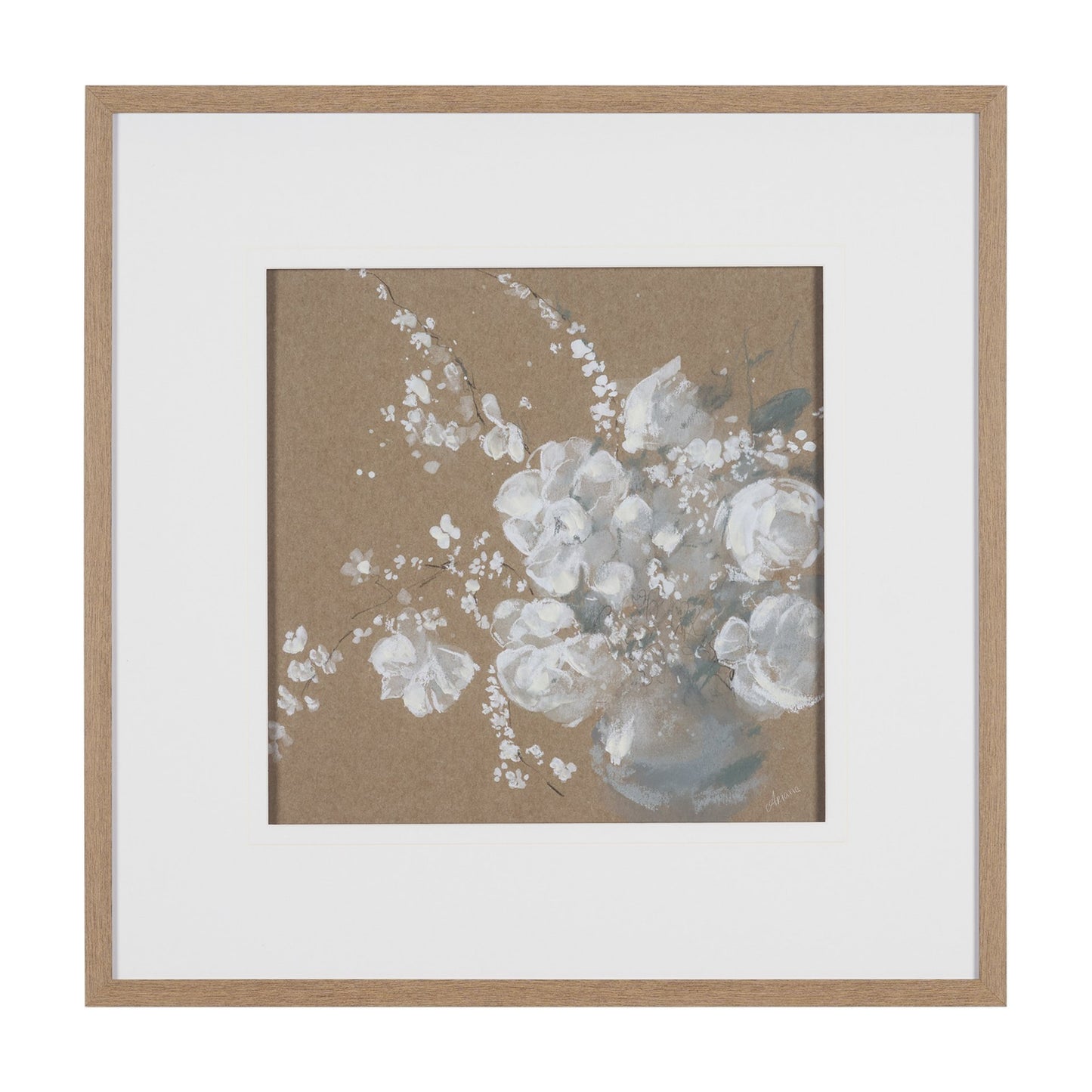 Fresh Flowers I by Mercana Studio Hand Embellished Framed Artwork Matted under Glass