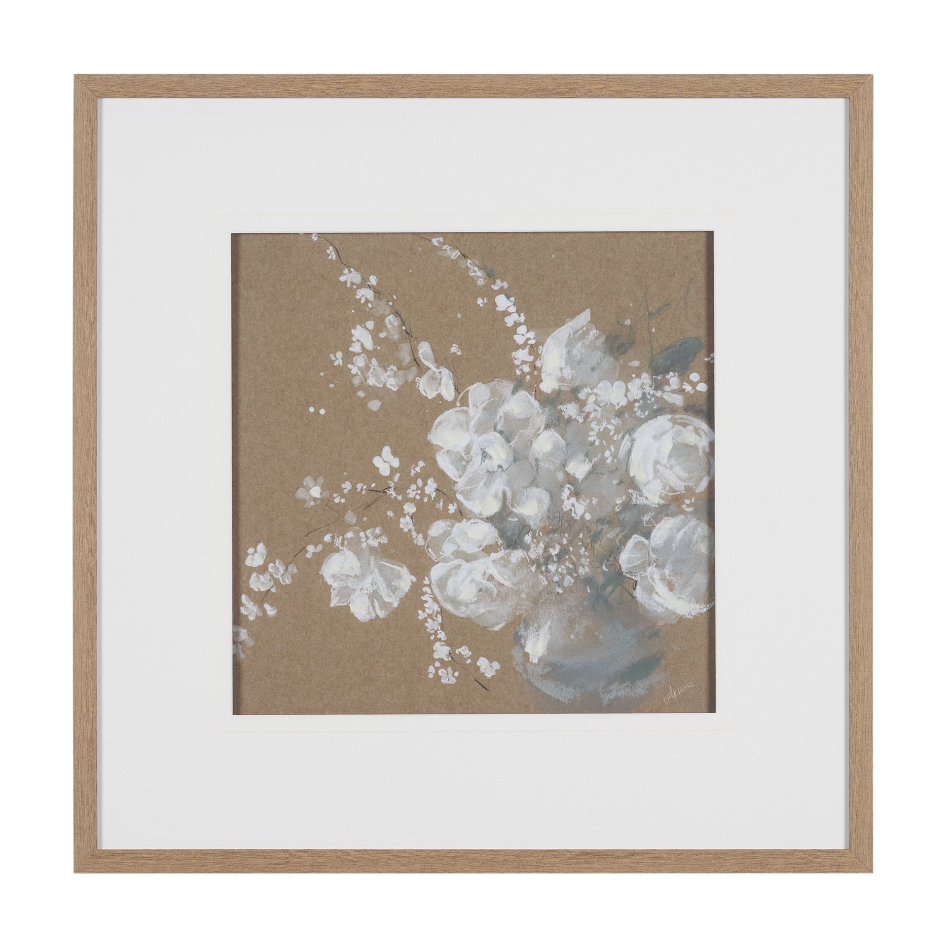 Fresh Flowers I by Mercana Studio Hand Embellished Framed Artwork Matted under Glass