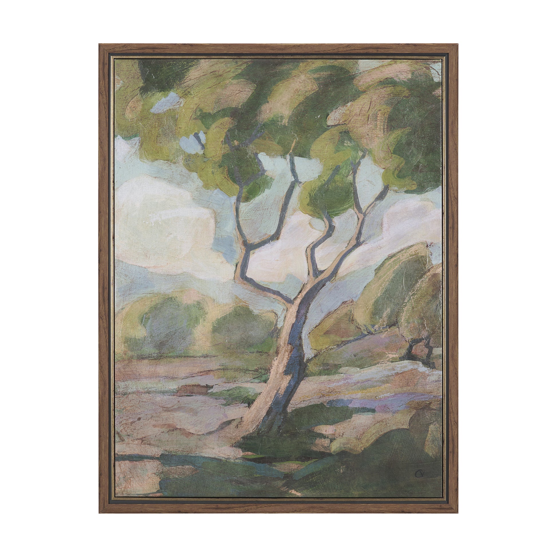 Landscape Tapestry I by Mercana Studio Hand Embellished Textured Framed Canvas Artwork