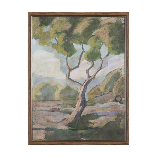 Landscape Tapestry I by Mercana Studio Hand Embellished Textured Framed Canvas Artwork