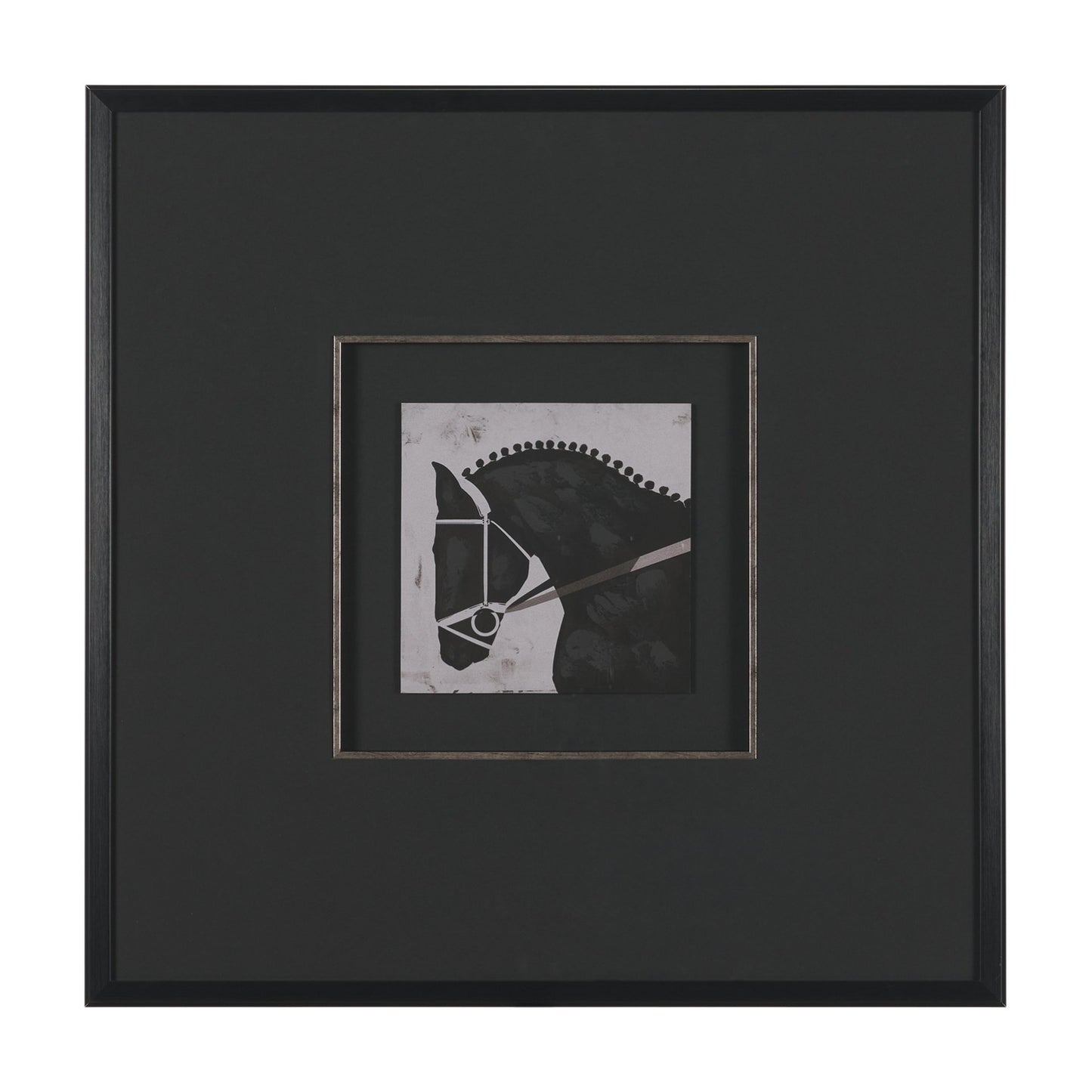 Steed 1 by Mercana Studio Hand Embellished Framed Artwork Matted under Glass