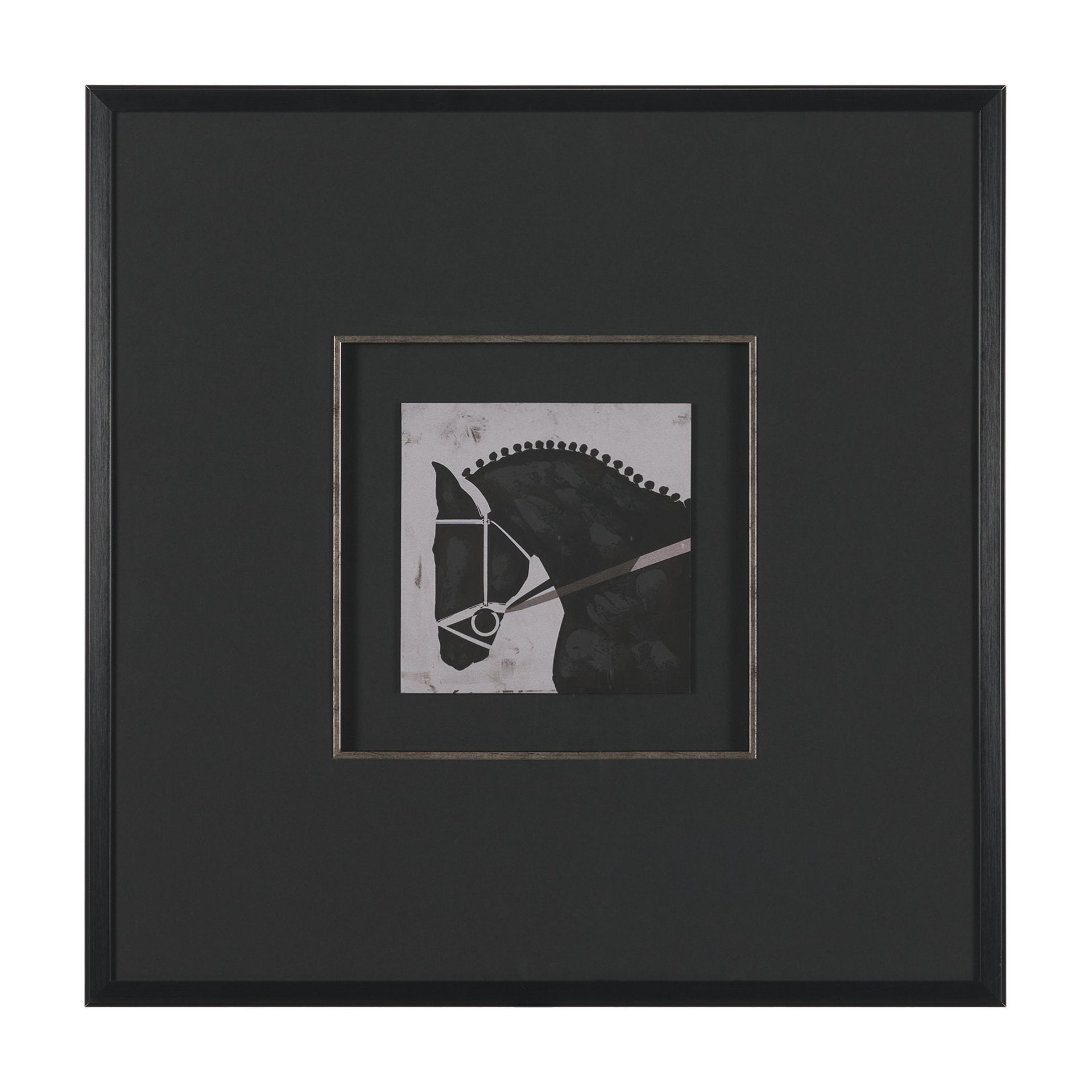 Steed 1 by Mercana Studio Hand Embellished Framed Artwork Matted under Glass