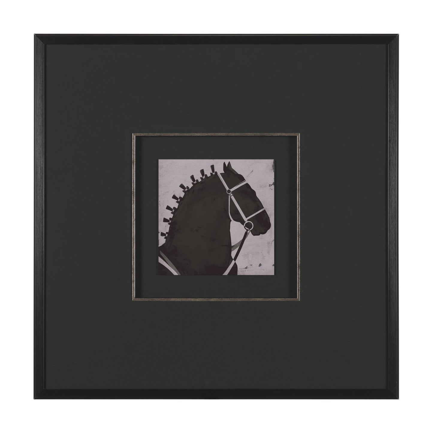 Steed 2 by Mercana Studio Hand Embellished Framed Artwork Matted under Glass
