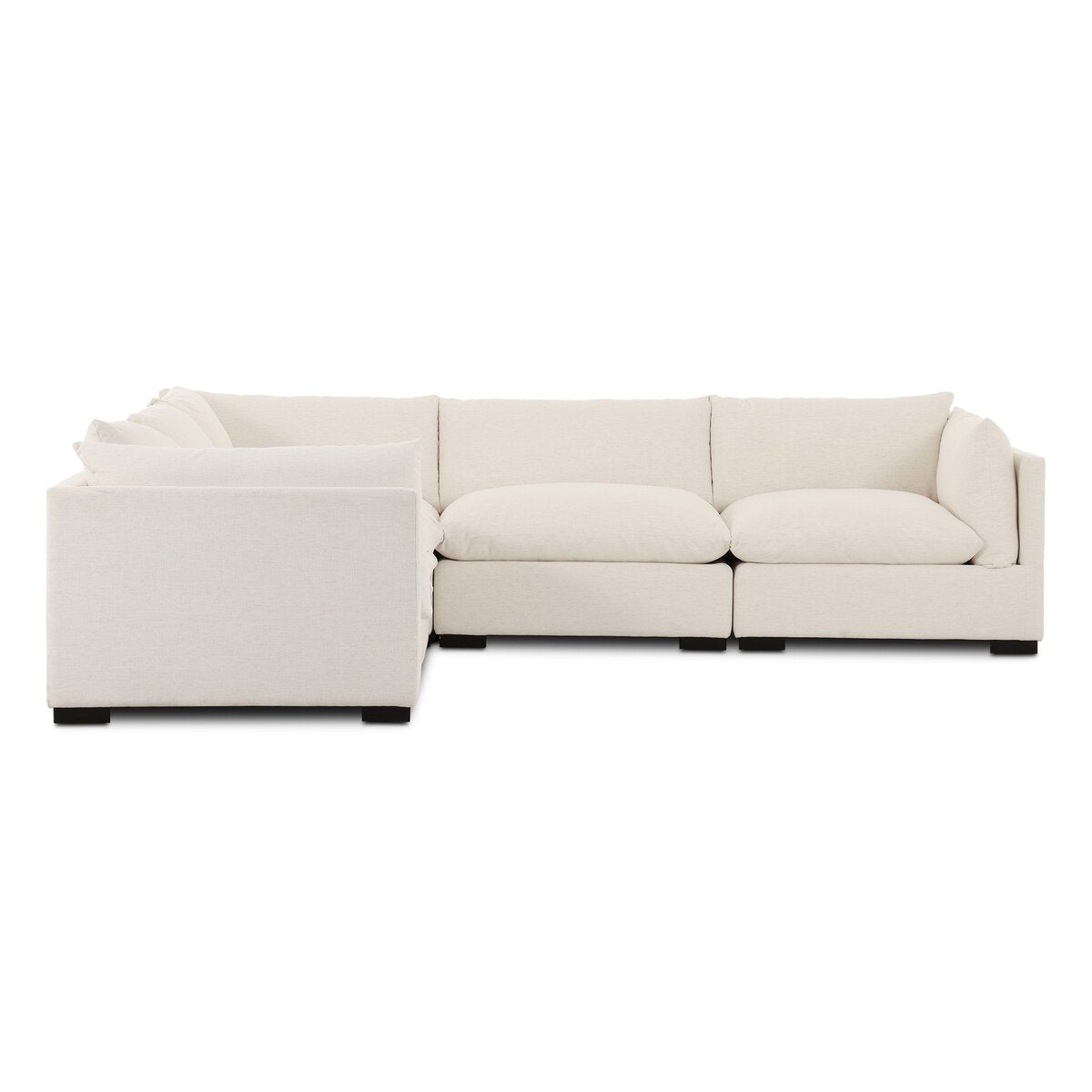 Westwood 5-Piece Sectional - Crypton Nomad Snow / Brushed Ebony