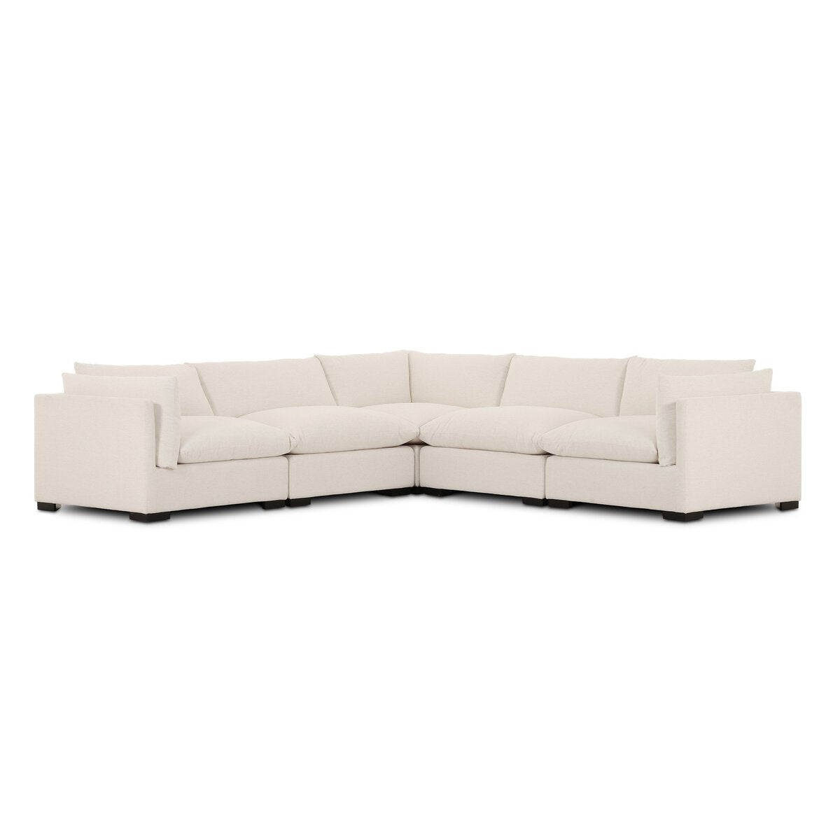 Westwood 5-Piece Sectional - Crypton Nomad Snow / Brushed Ebony - view 2
