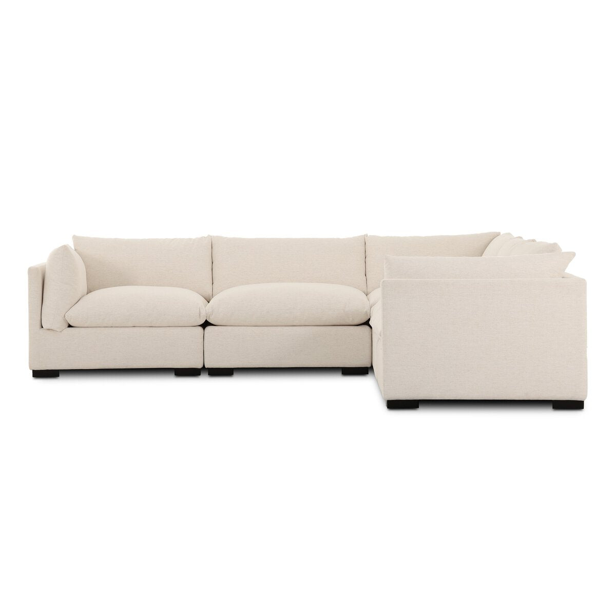 Westwood 5-Piece Sectional - Crypton Nomad Snow / Brushed Ebony - view 3