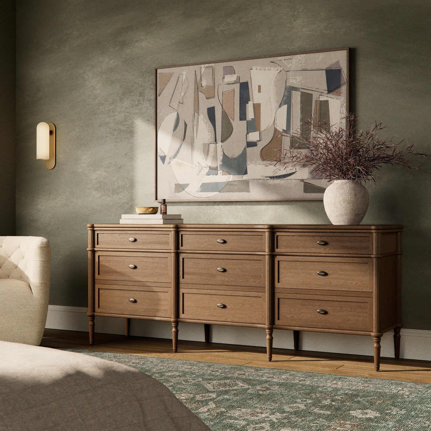 Toulouse 9-Drawer Dresser - Toasted Oak
