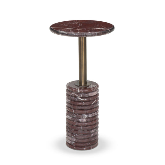 Reeves End Table - Cordovan Marble