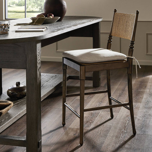 Fayth Counter Stool with Cushion - Broadway Dune