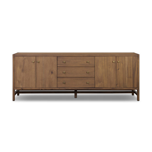 Sullivan Media Console - Saddle Tan