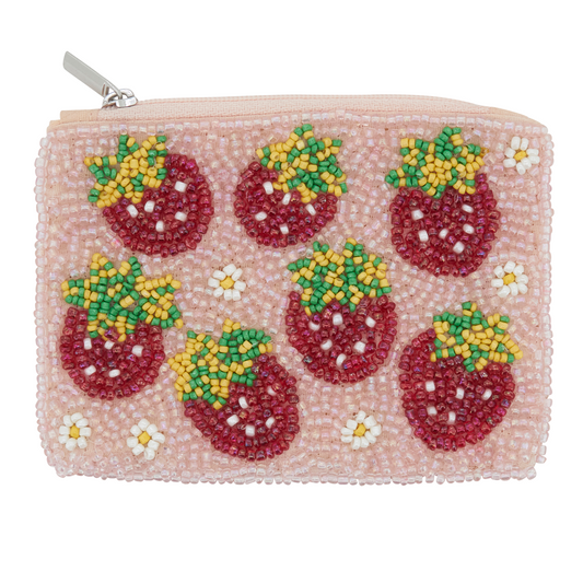 Saro Strawberry Beaded Coin Purse (CP021.M)