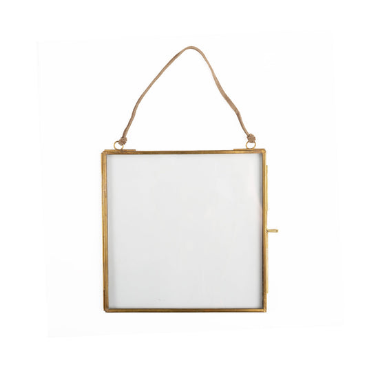 7 x 7 square brass hanging frame by Sugarboo & Co.