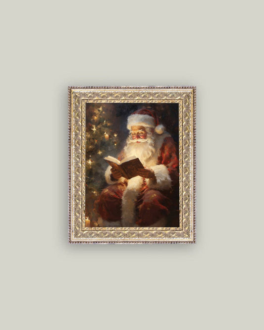 Classic Santa Framed Antique Art — 8x10 — Petal Lane Home