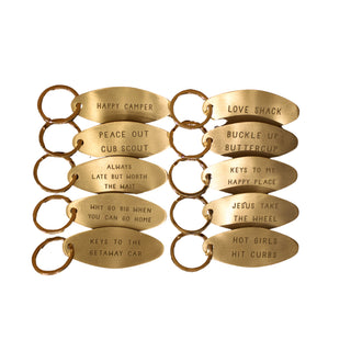 Brass hotel keychains set of 10 by Sugarboo & Co.