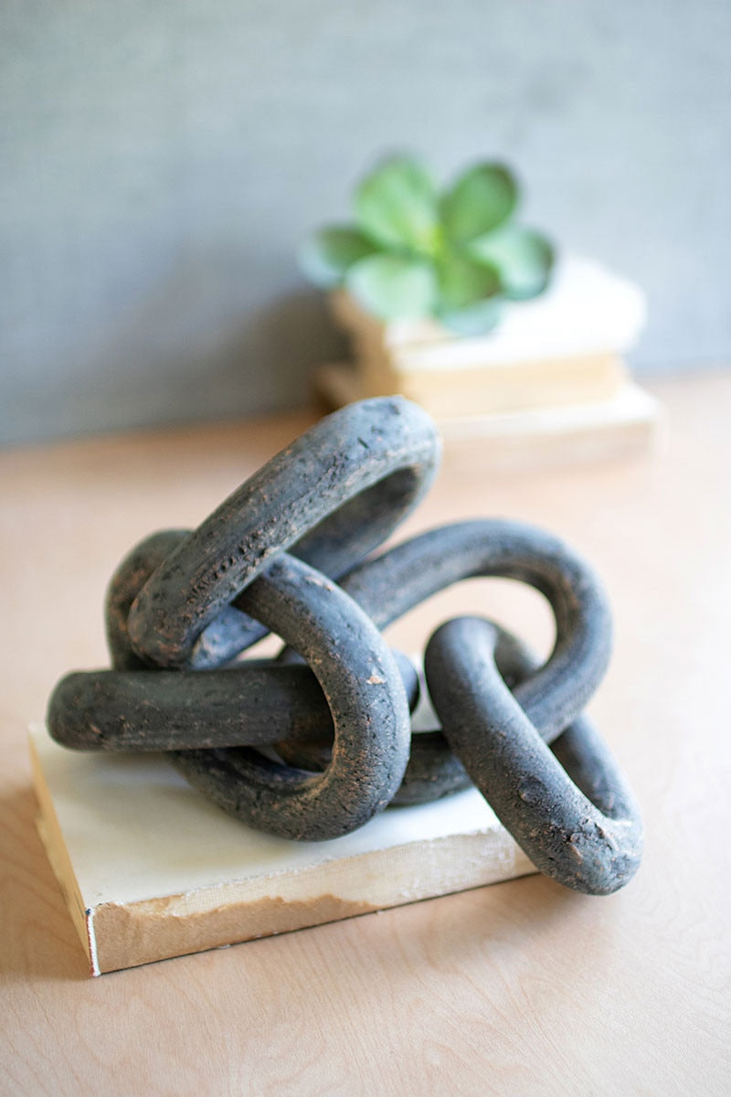 Set of 3 Clay Sculptural Figures