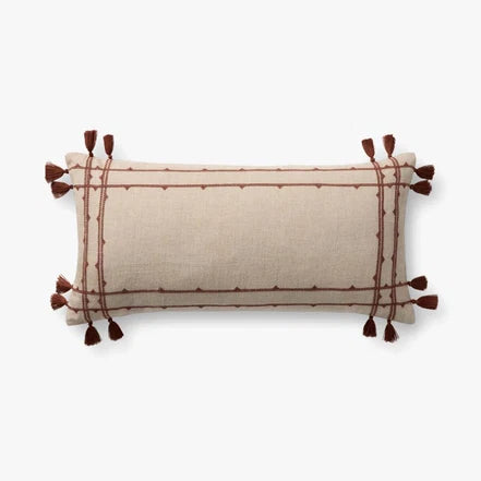 PLL0201 Natural/Rust Lumbar Pillow