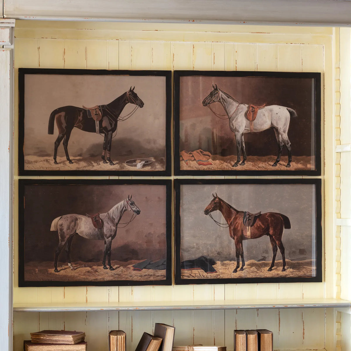 Framed English Equestrian Prints, Set of 4
