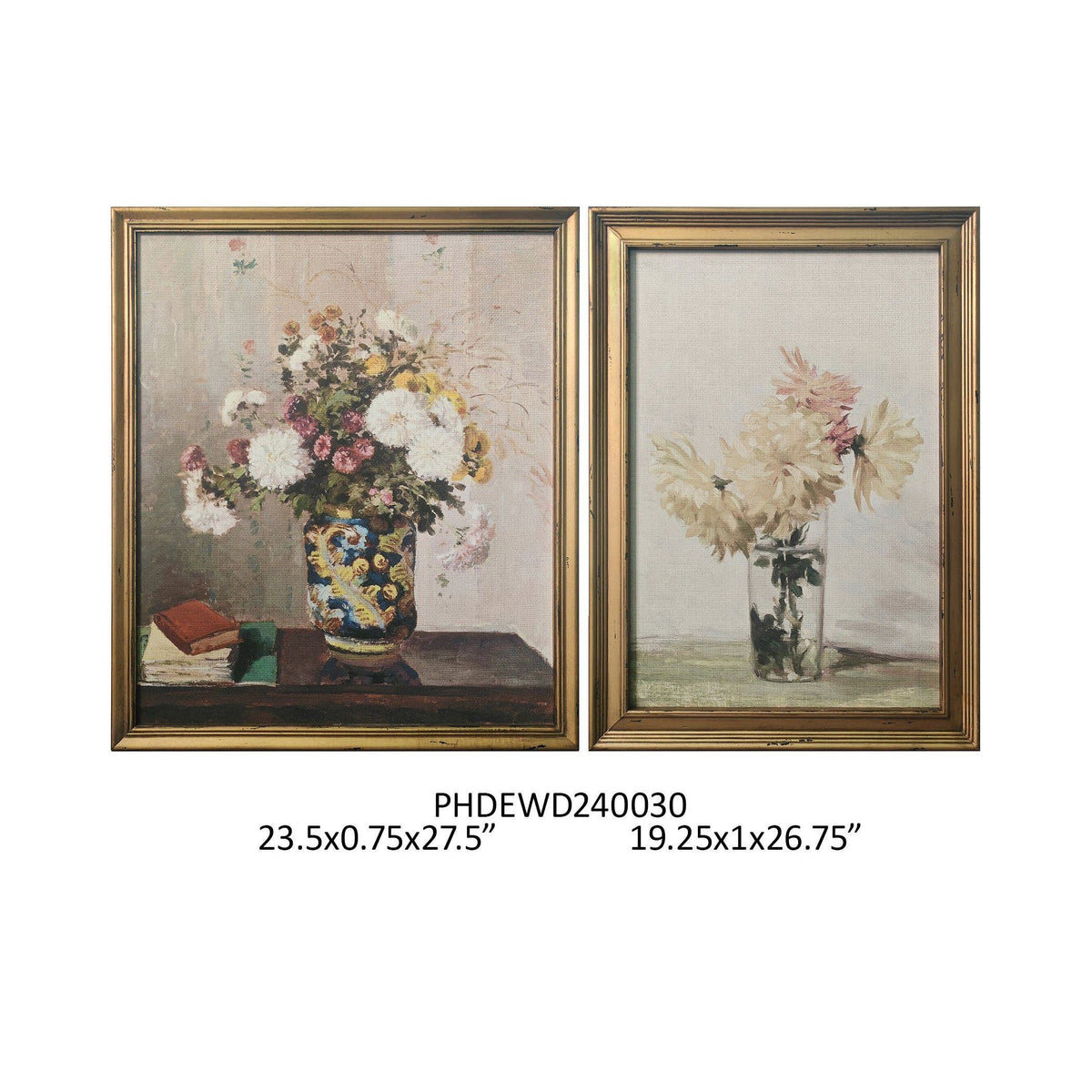 Collected Classic Floral Prints, Set of 2 - Porch View Home