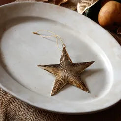 Gold Metal Shining Ornament - Large