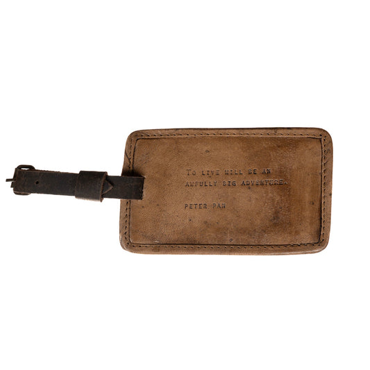Peter Pan leather luggage tag by Sugarboo & Co.