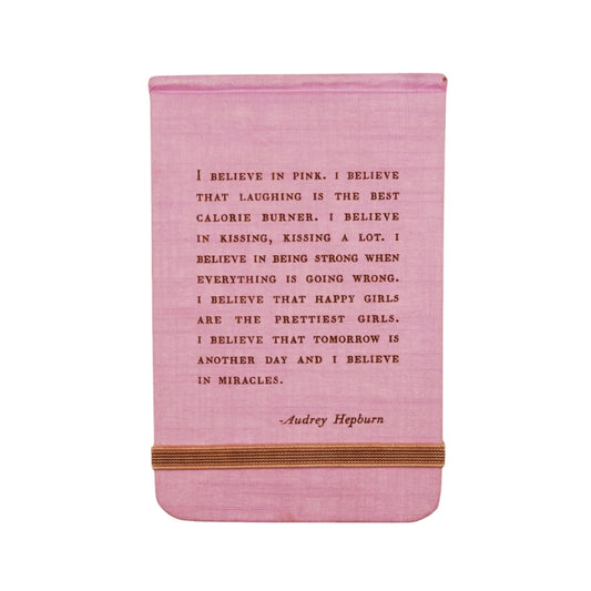 I Believe In Pink Fabric Notebook - Sugarboo & Co.
