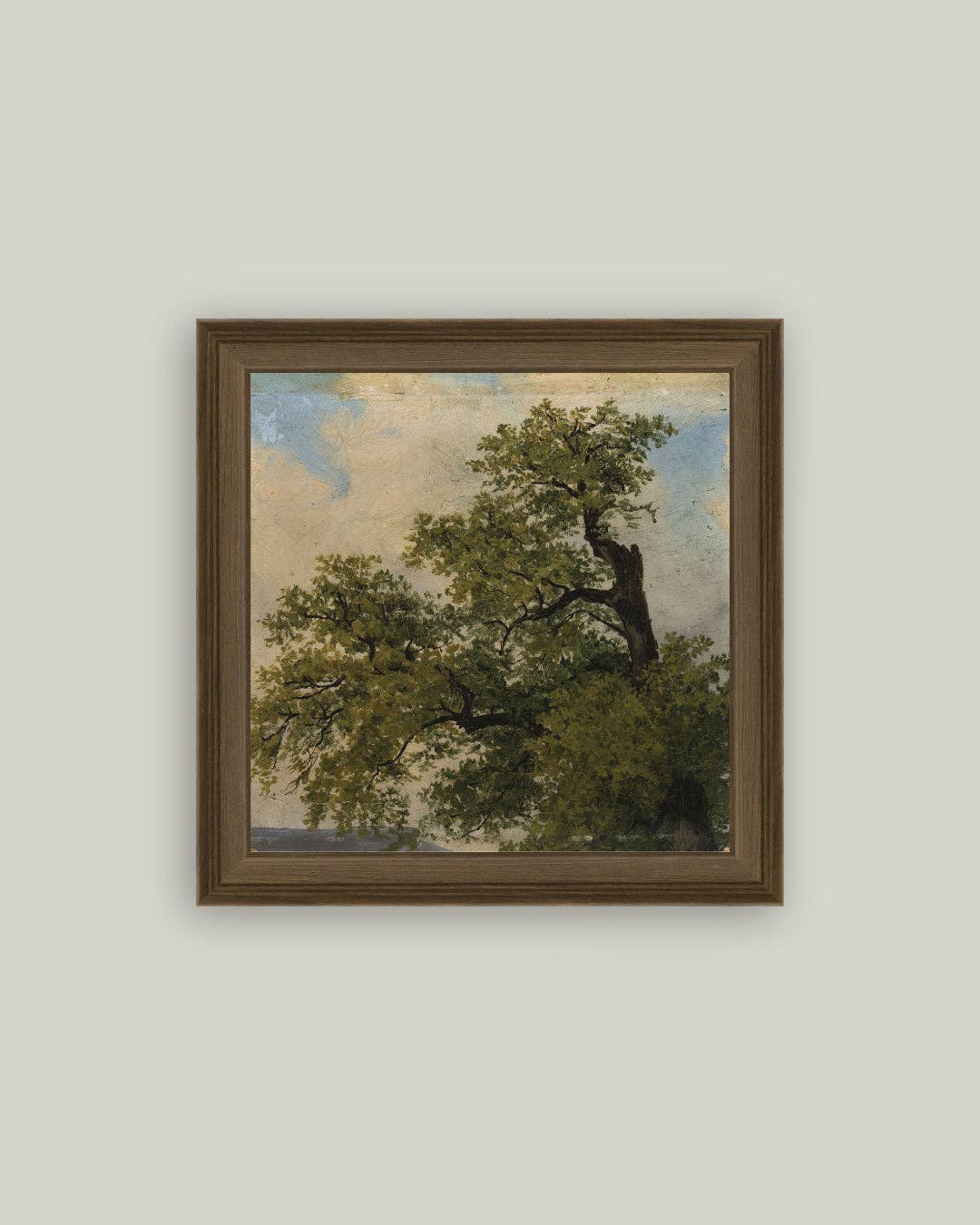 Painted Trees Framed Antique Art — 9x9 — Petal Lane Home