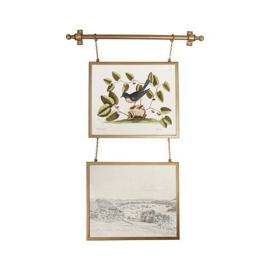Hanging Metal Framed GlassPhoto Frames (Holds 12" x 10" Photo)