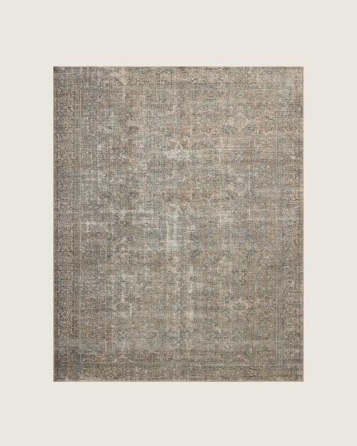 Reva Printed Rug in Slate / Natural