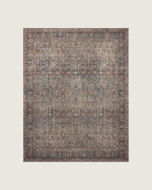 Beryl CloudPile Printed Rug in Natural / Teal